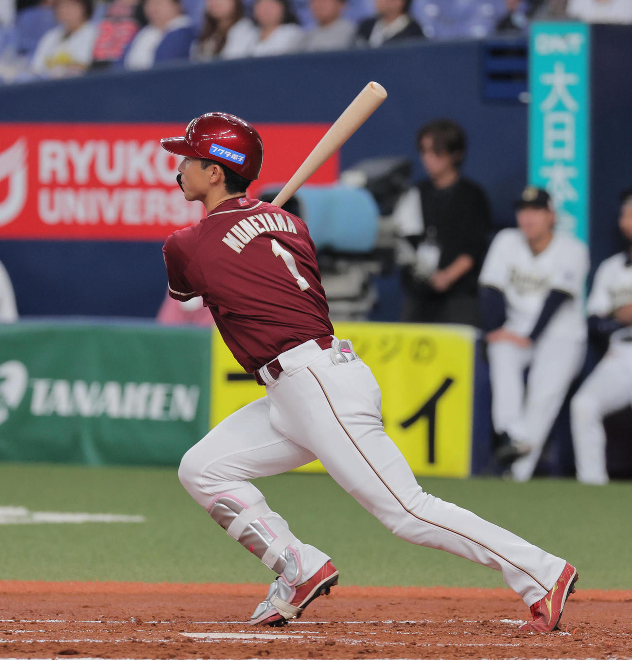 オリックス対楽天　2回表楽天無死一、二塁、宗山は一ゴロに倒れる（撮影・宮崎幸一）