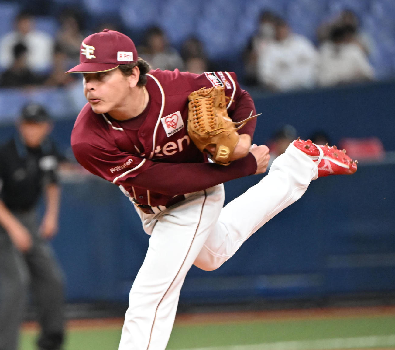 オリックス対楽天　先発する楽天ハワード（撮影・和賀正仁）