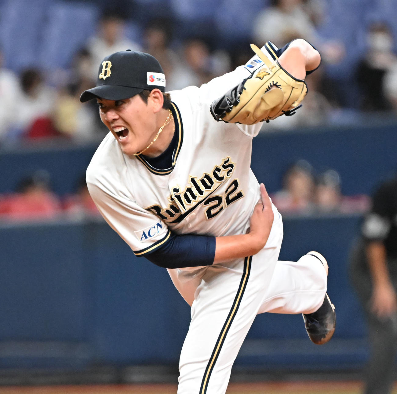 オリックス対楽天　力投するオリックス九里（撮影・和賀正仁）