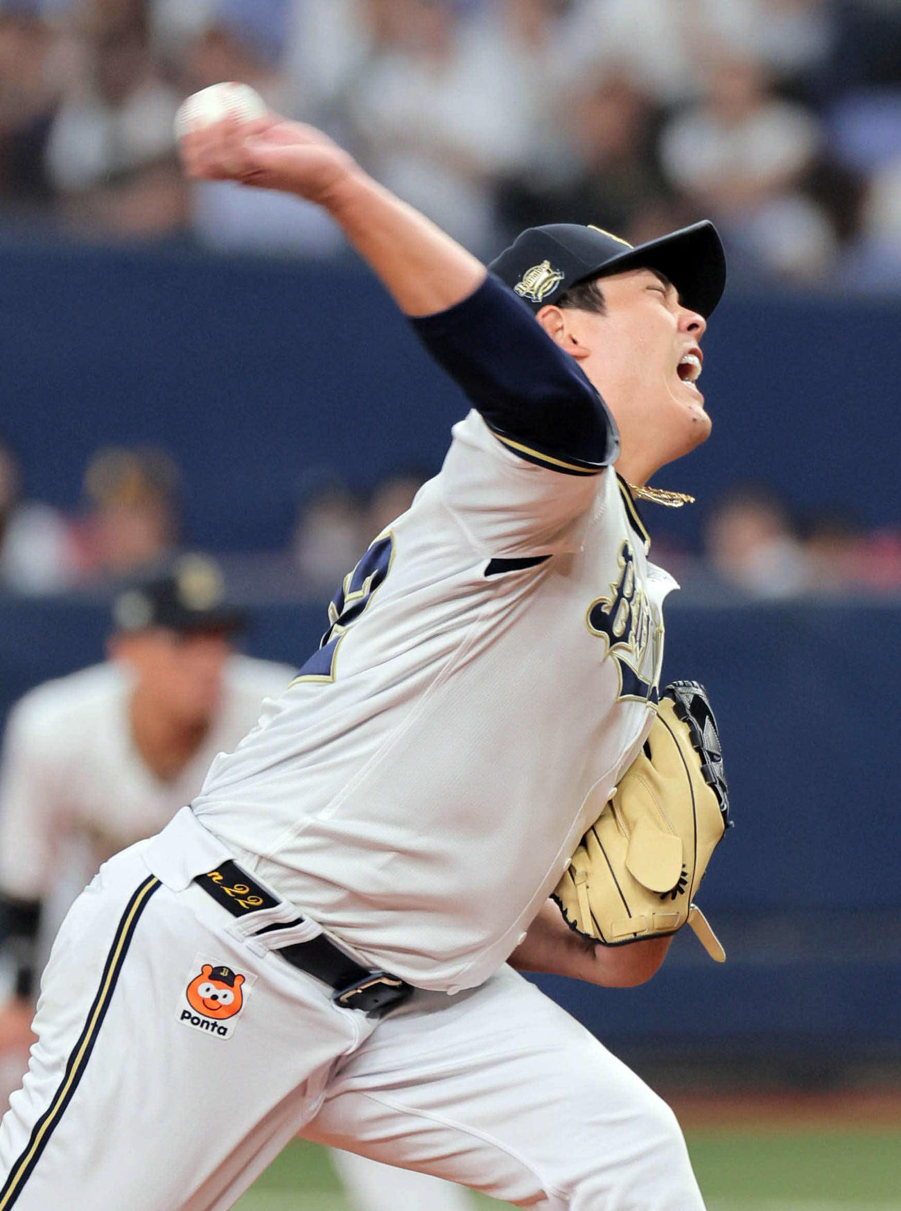 オリックス対楽天　移籍後初の完封勝利を挙げたオリックス九里（撮影・宮崎幸一）