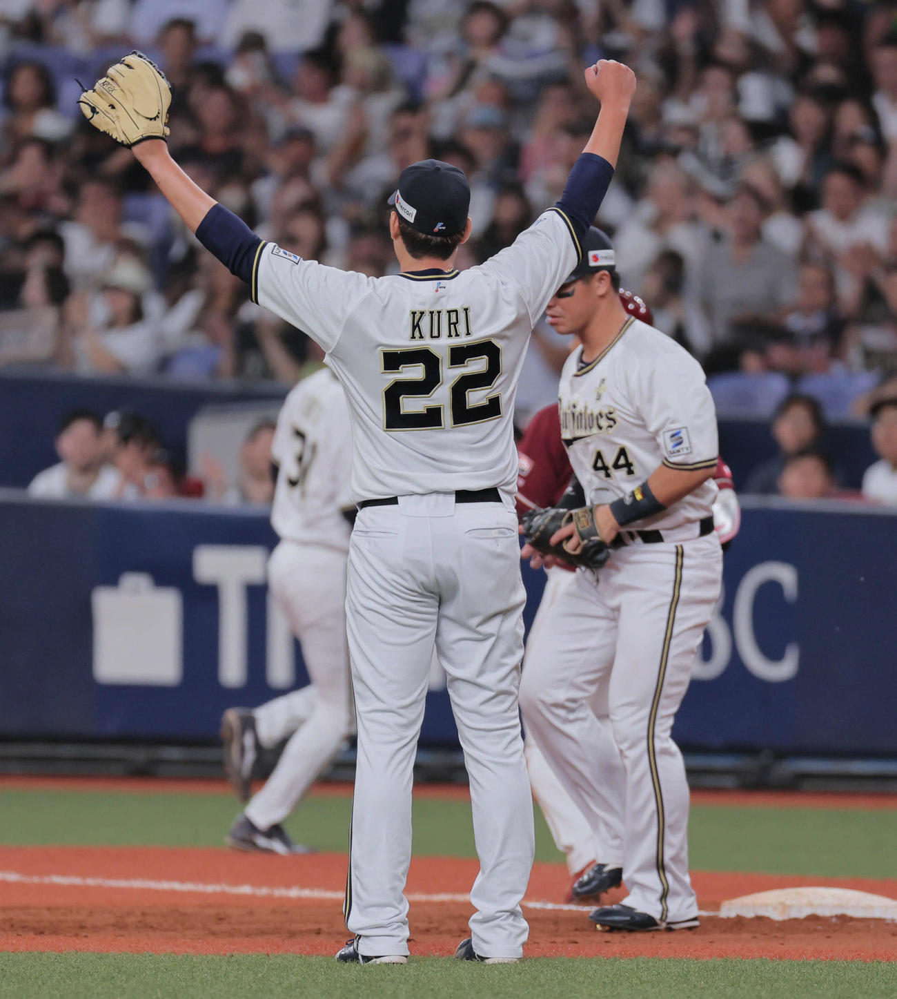 オリックス対楽天　移籍後初の完封勝利を挙げたオリックス九里（撮影・宮崎幸一）