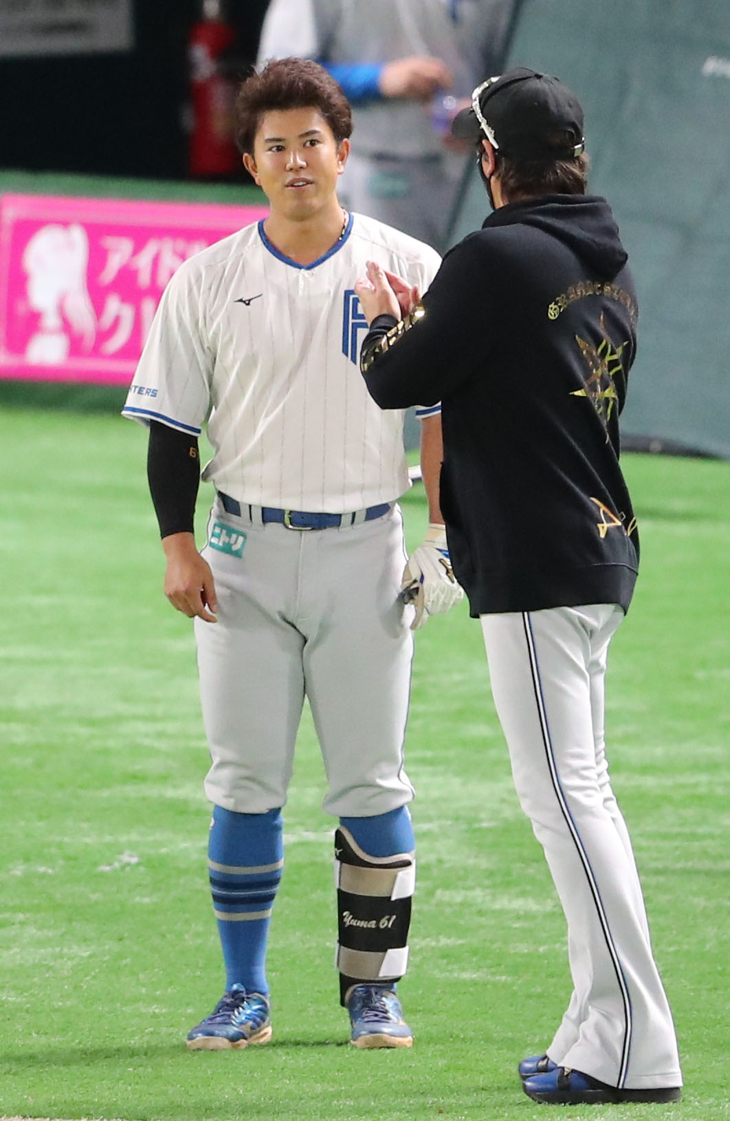 ソフトバンク対日本ハム　1軍に合流した今川は新庄監督に声をかけられる（撮影・梅根麻紀）