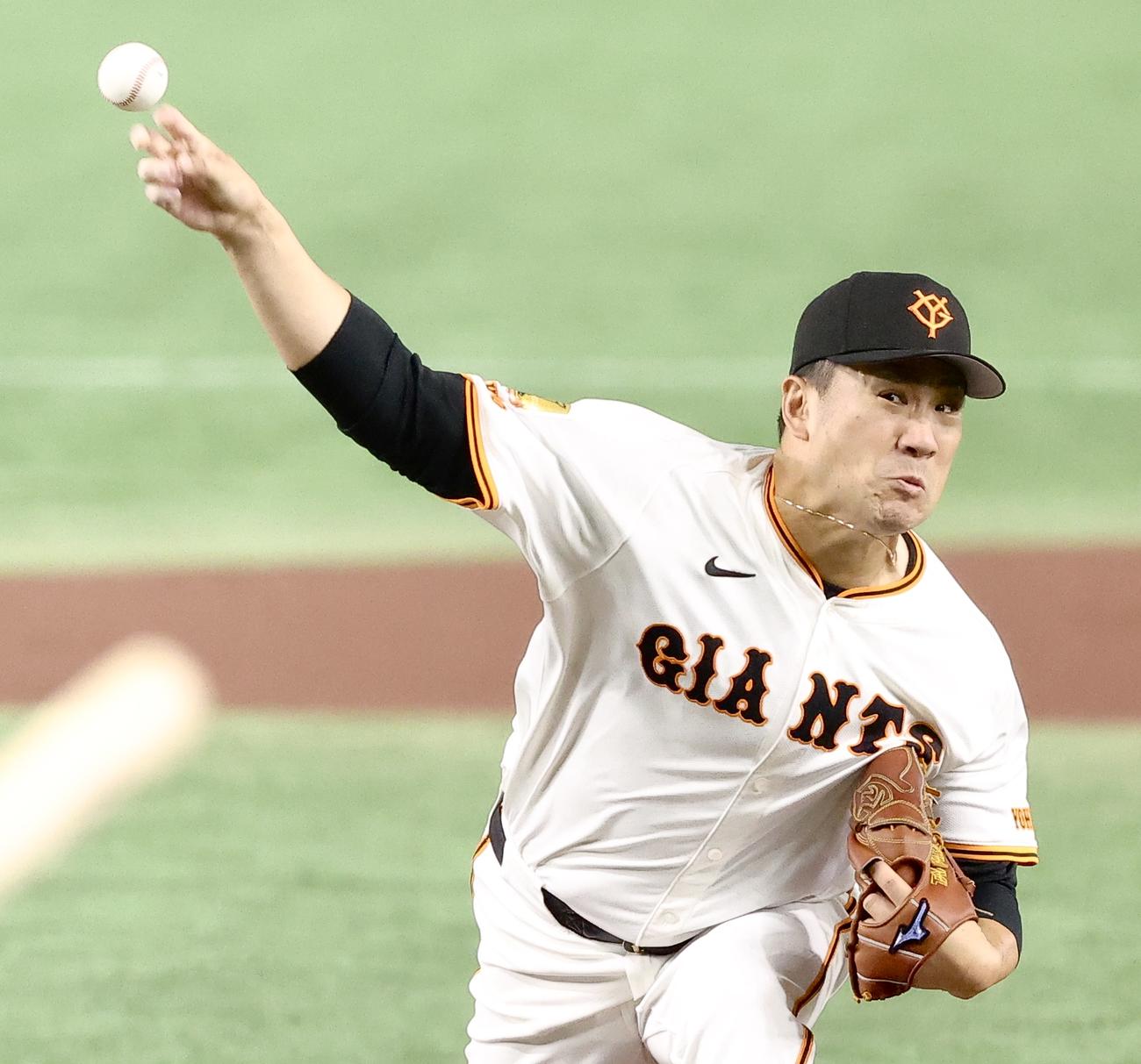 巨人対中日　先発登板する巨人田中将（撮影・河田真司）
