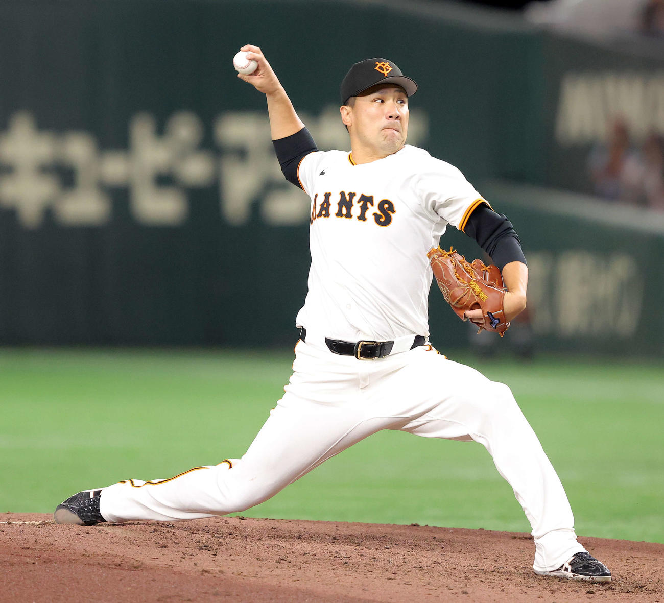 巨人対中日　3回表、力投する田中将（撮影・河田真司）