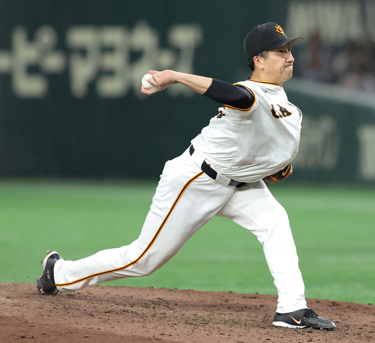 巨人対中日　8回表、4番手で登板する大勢（撮影・河田真司）