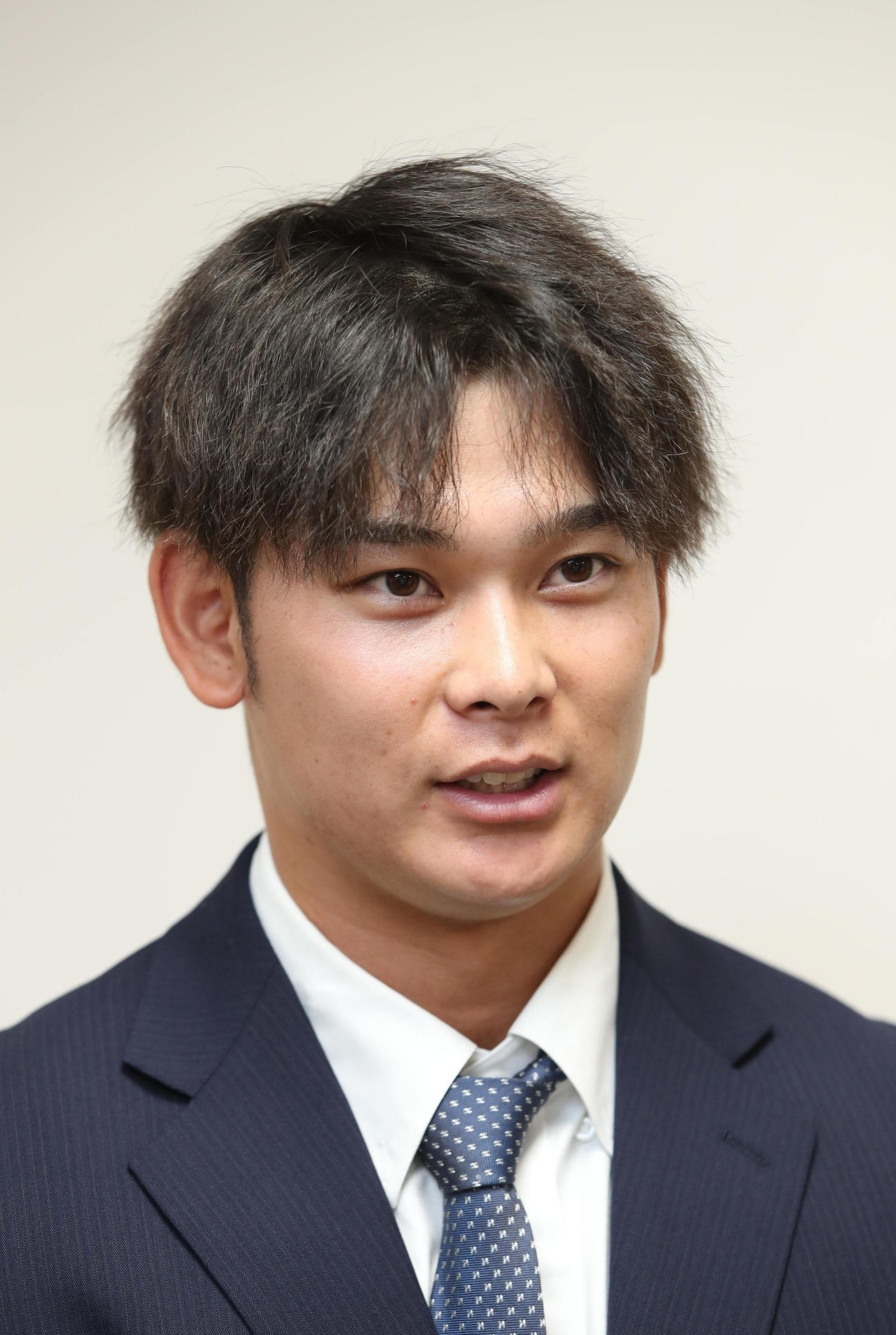 戦力外通告を受け心境を語る阪神野口（撮影・白石智彦）