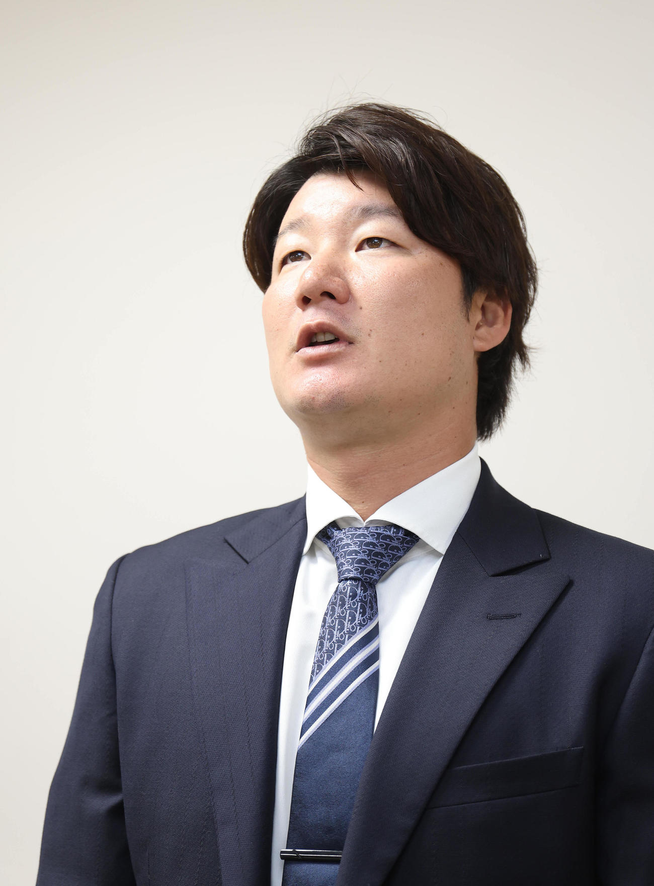 戦力外通告を受け心境を語る阪神渡辺諒（撮影・白石智彦）