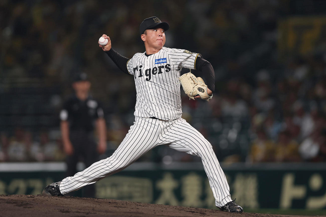 阪神村上頌樹（2025年9月26日撮影）