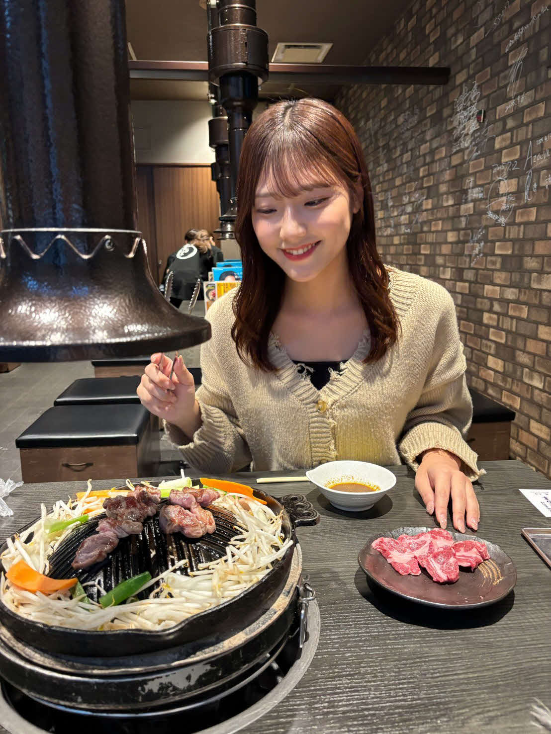 肩ロースを焼くといいにおいが