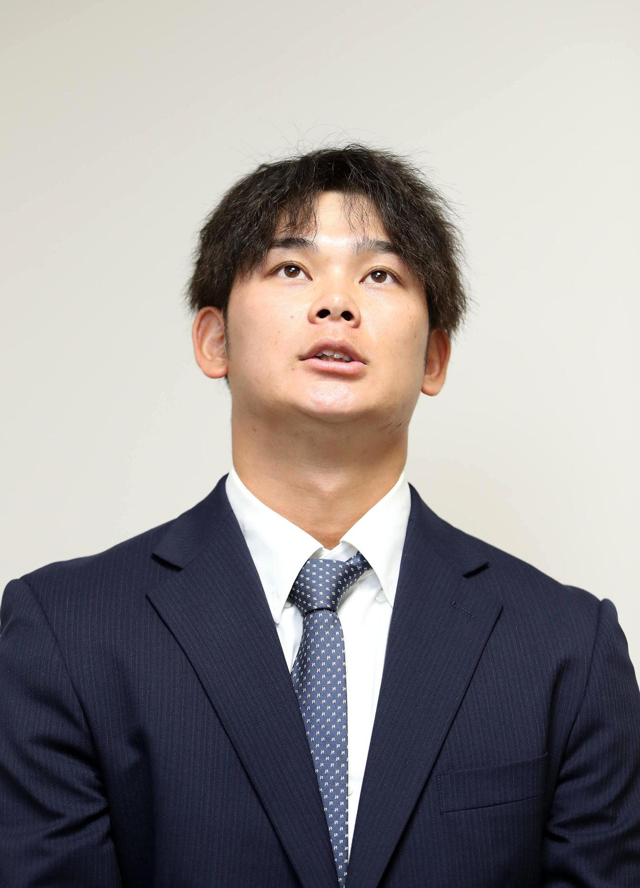 戦力外通告を受け心境を語る阪神野口（撮影・白石智彦）