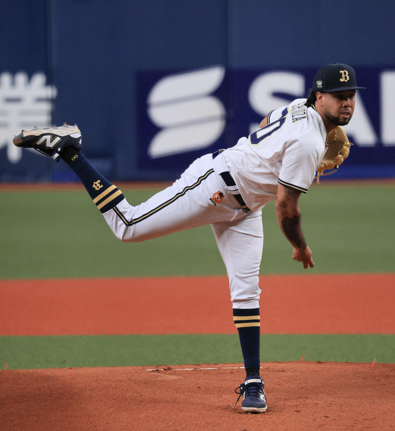 オリックス対西武　オリックス先発のエスピノーザ（撮影・宮崎幸一）