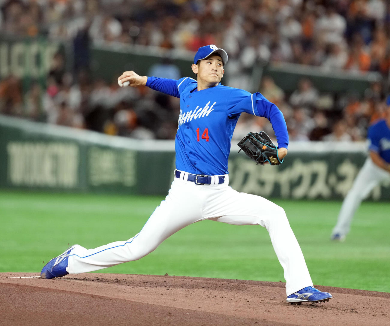 巨人対中日　中日の先発草加（撮影・たえ見朱実）