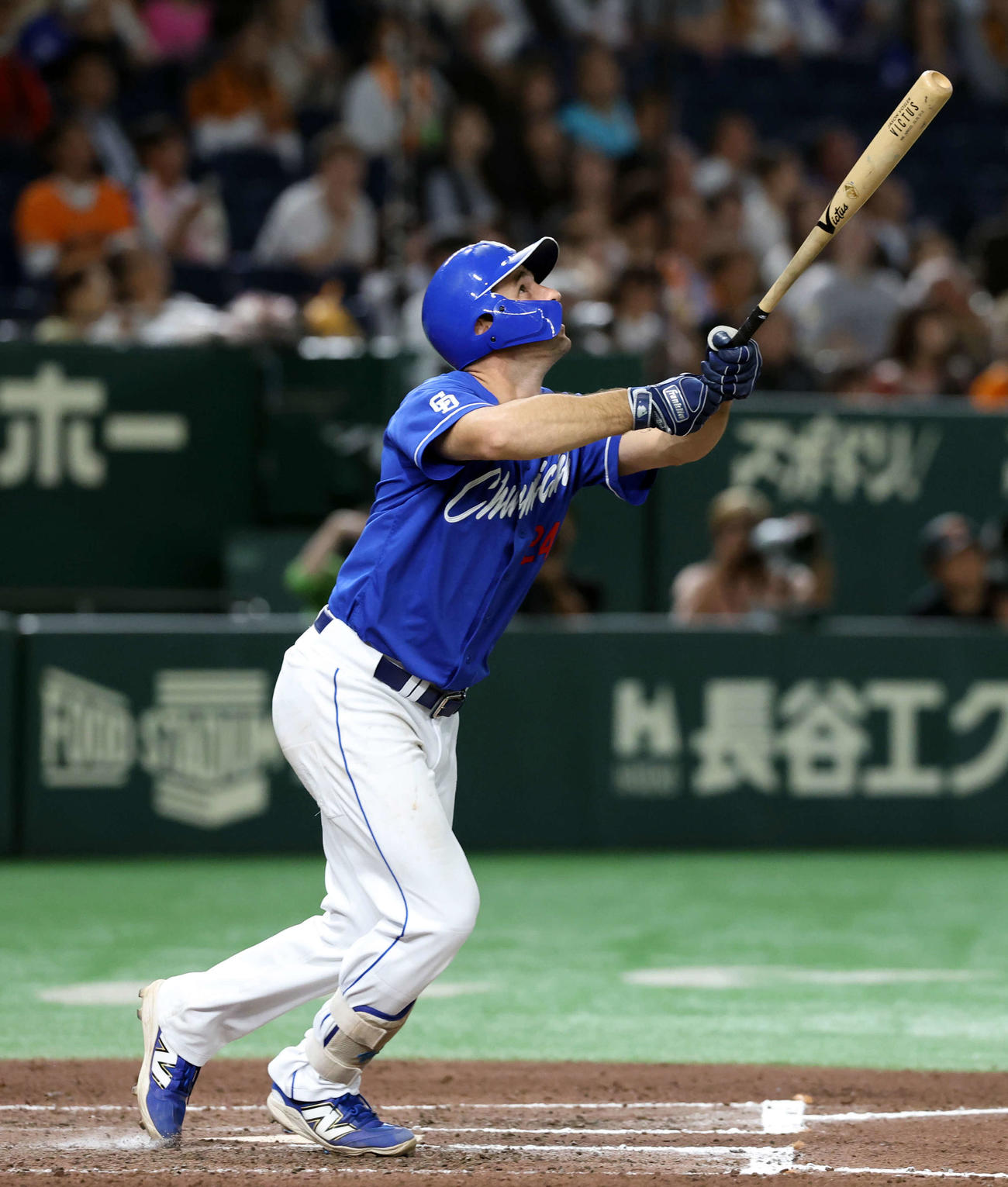 巨人対中日　6回表中日無死、ボスラーは屋根に当たってエンタイトル二塁打となる（撮影・浅見桂子）