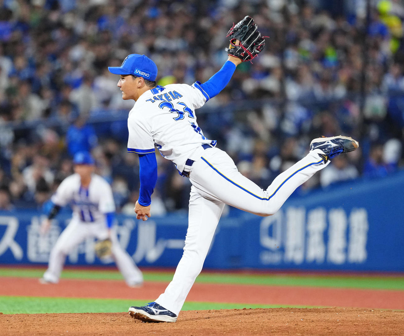DeNA対ヤクルト　DeNA4番手の武田（撮影・江口和貴）