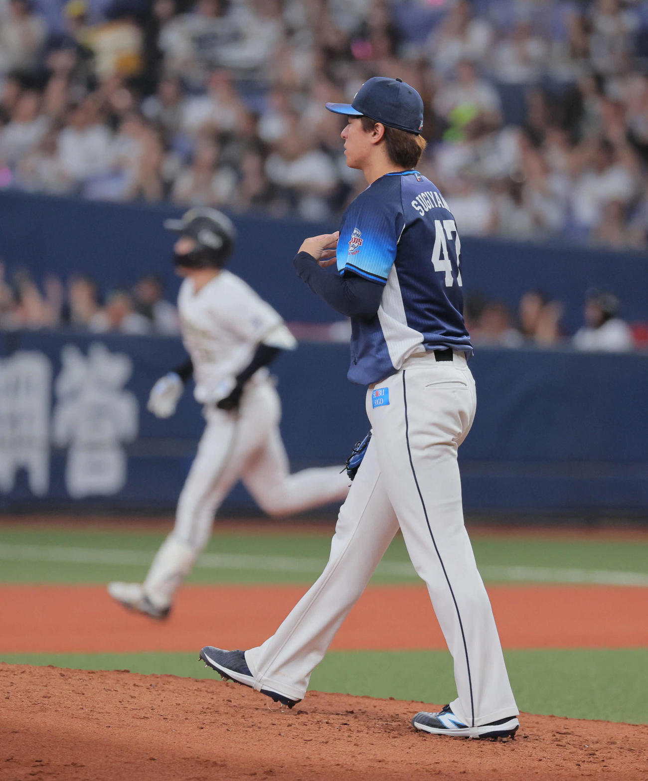 オリックス対西武　4回裏オリックス2死一塁、杉山は太田に左越え2点本塁打を浴びる（撮影・宮崎幸一）