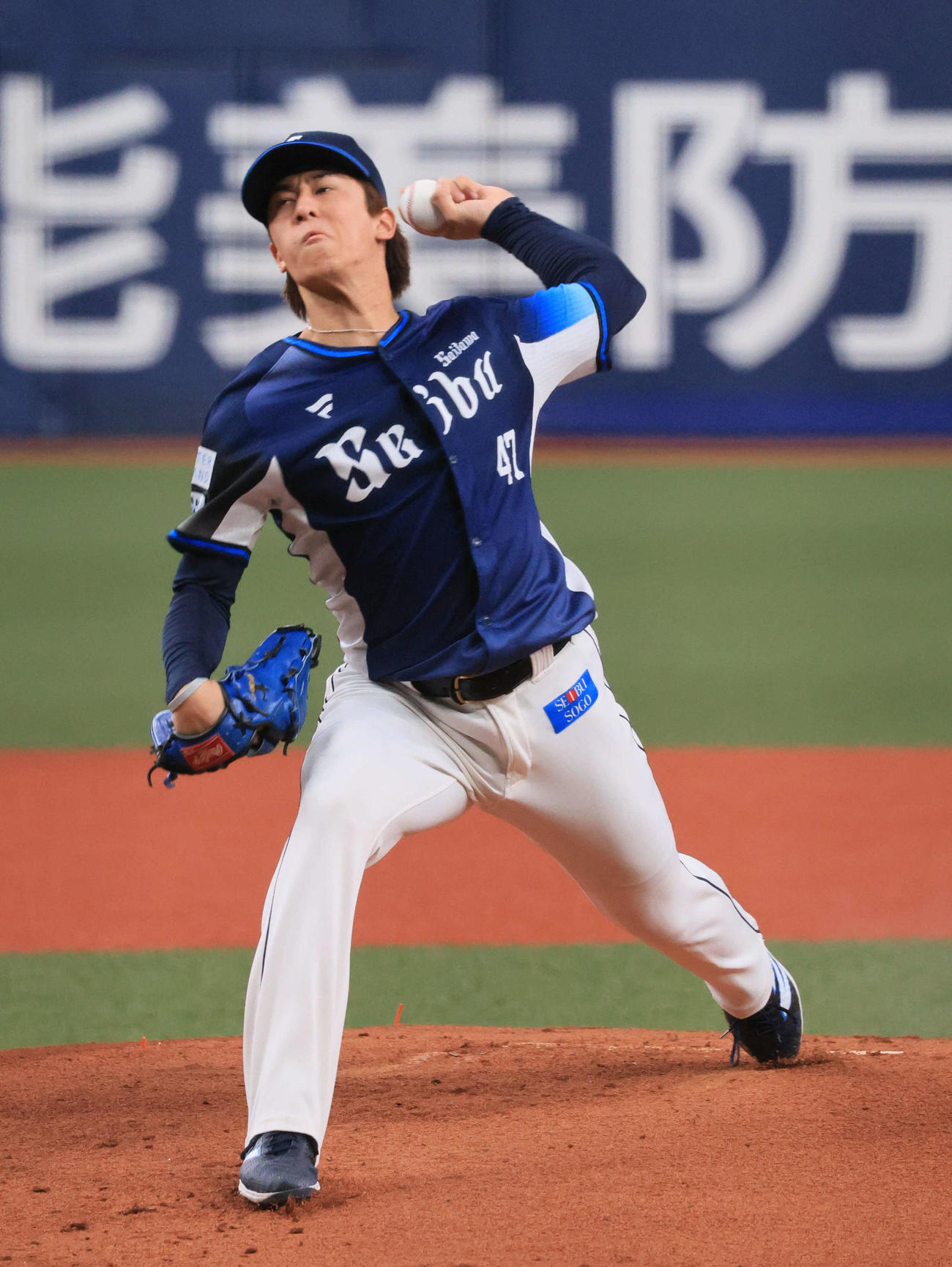 オリックス対西武　西武先発の杉山（撮影・宮崎幸一）