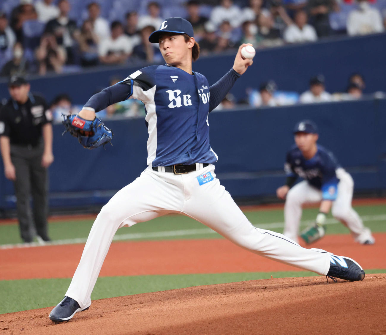 オリックス対西武　西武先発の杉山（撮影・西尾就之）