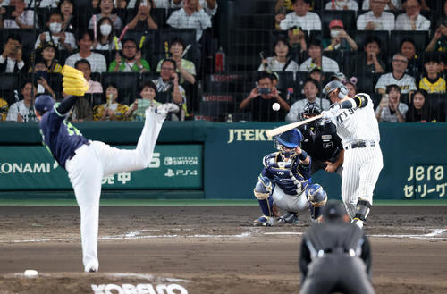 阪神】快勝締め！佐藤輝明40HR＆100打点ダブル達成 村上は3冠確実