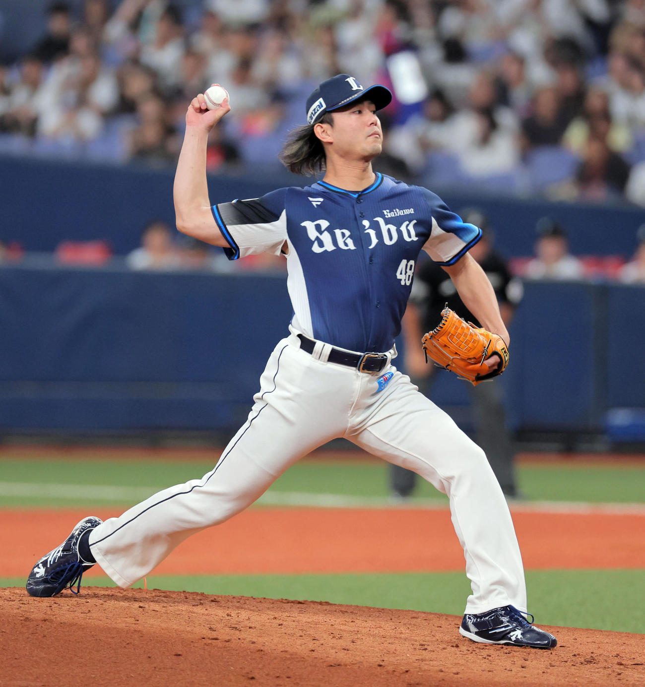 オリックス対西武　西武先発の今井（撮影・宮崎幸一）