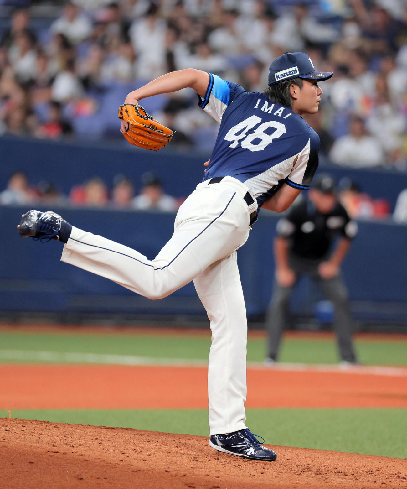 オリックス対西武　西武先発の今井（撮影・宮崎幸一）