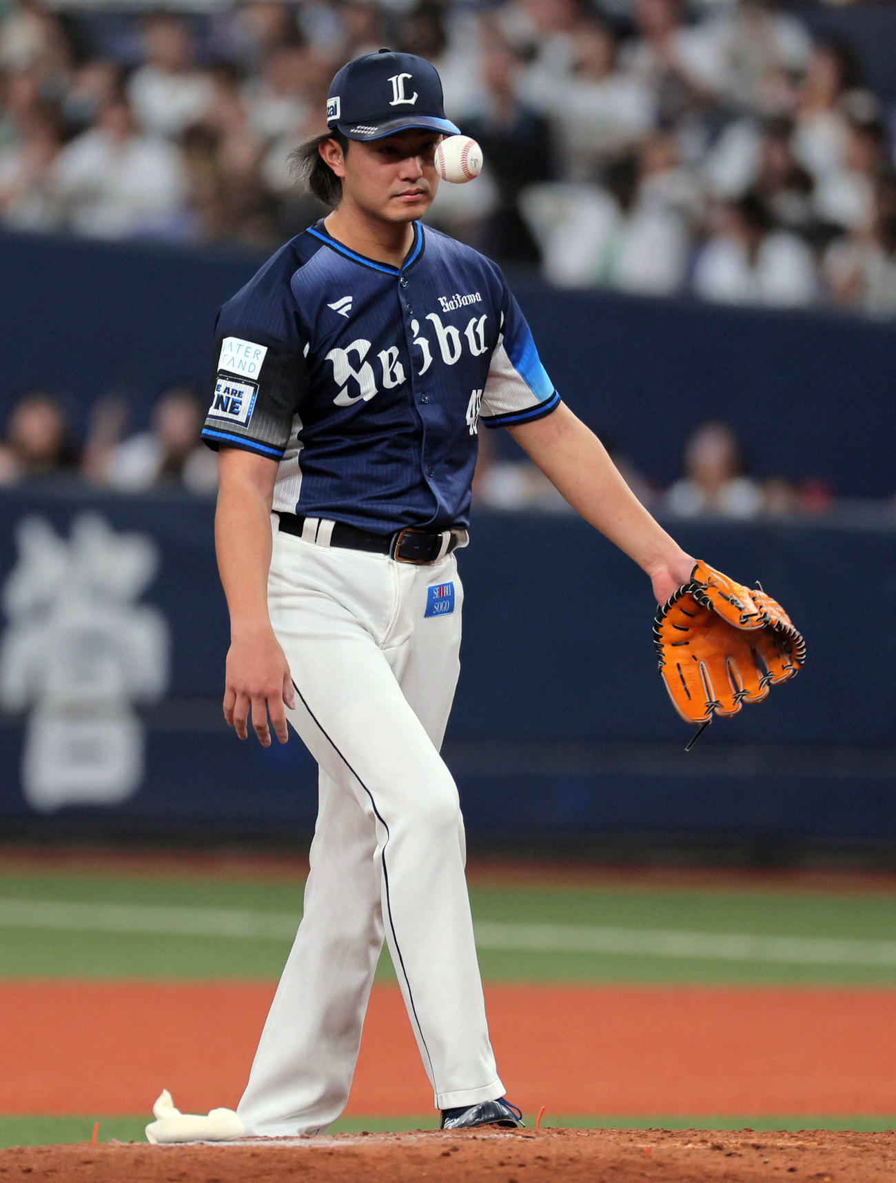 オリックス対西武　6回裏オリックス2死一、三塁、今井は若月に中越え2点適時二塁打を浴びる（撮影・宮崎幸一）