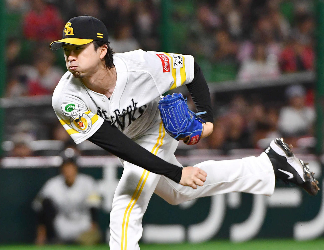ソフトバンク対オリックス　ソフトバンク先発の上沢（撮影・岩下翔太）