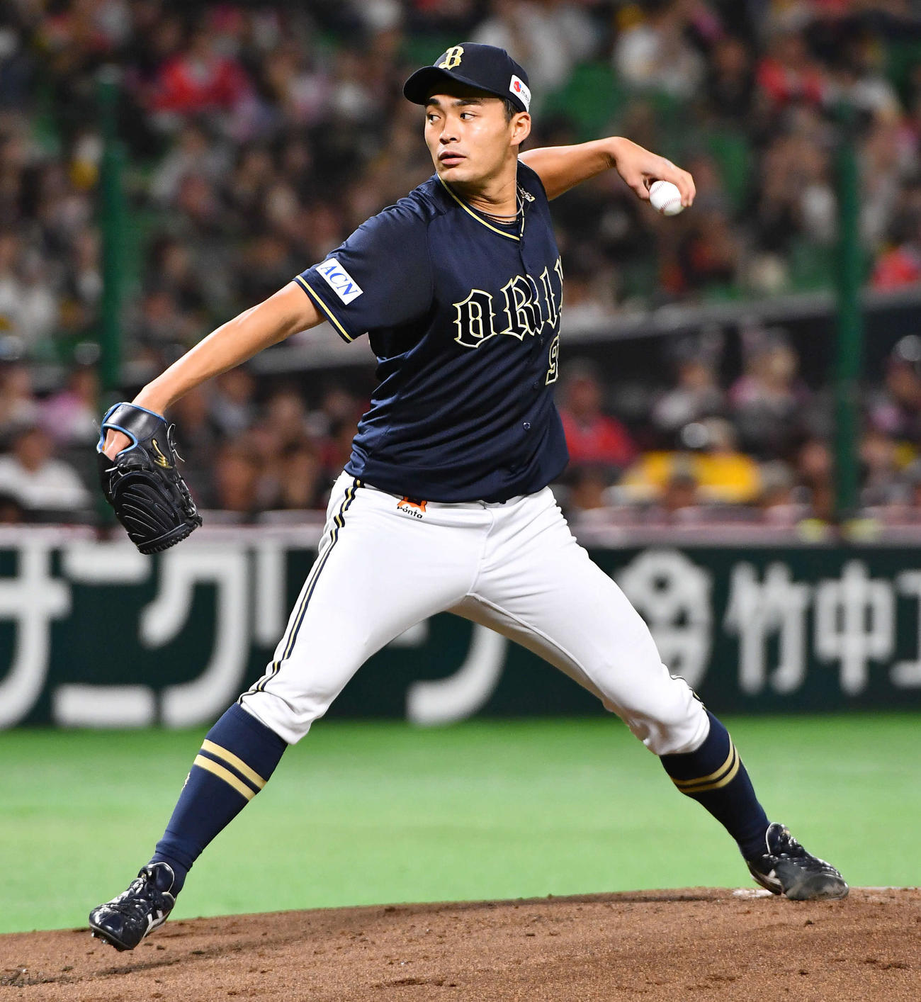 ソフトバンク対オリックス　オリックス先発の佐藤（撮影・岩下翔太）