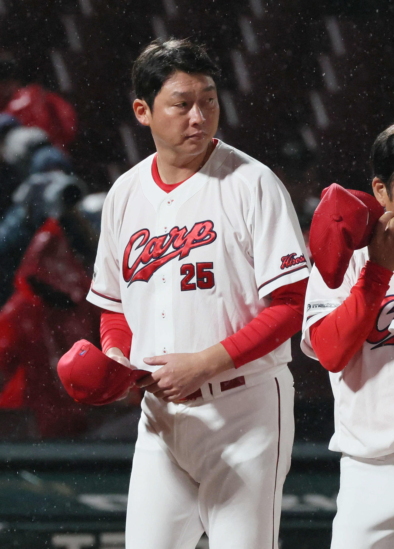 広島対ヤクルト　敗れた新井監督（撮影・加藤孝規）