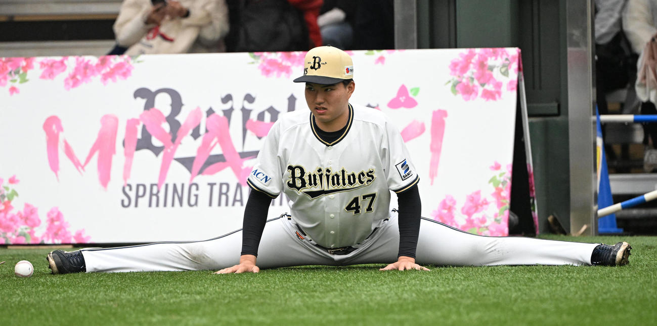 オリックス山口廉王（2025年2月17日撮影）