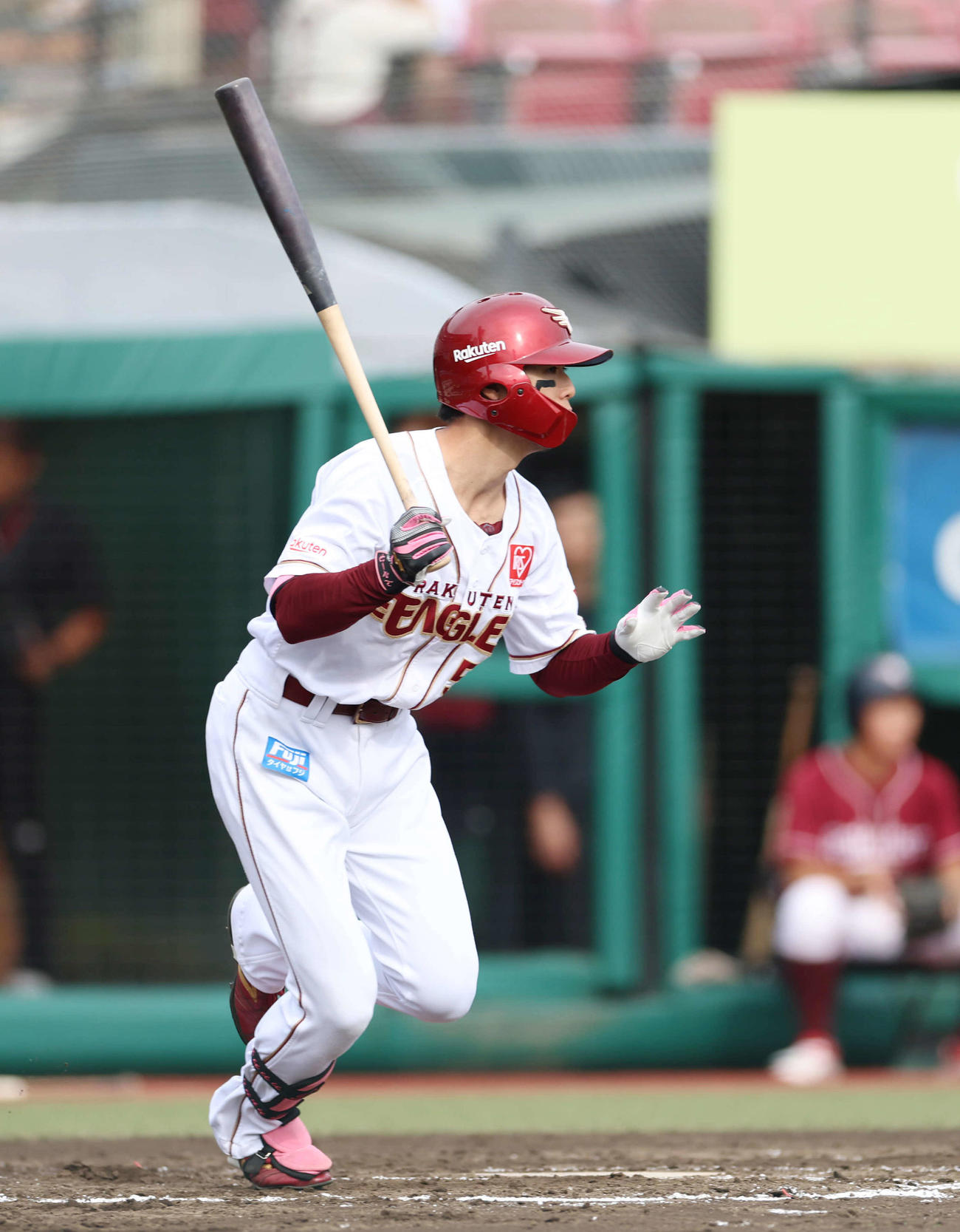楽天対オリックス　2回裏楽天無死三塁、適時打を放つ武藤（撮影・増田悦実）