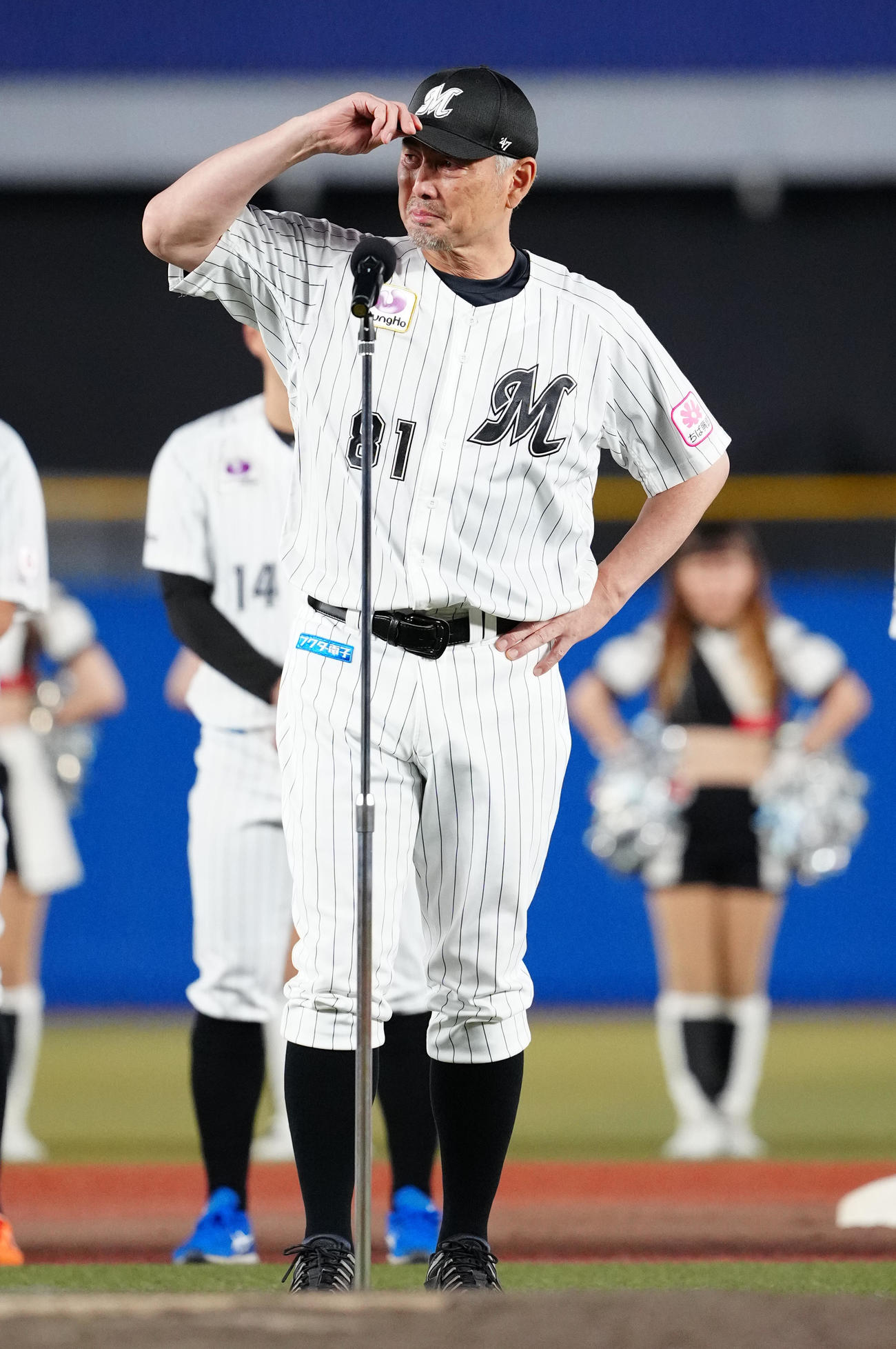 ロッテ対ソフトバンク　今季限りで退任するロッテ吉井監督は涙ながらにあいさつ（撮影・鈴木みどり）