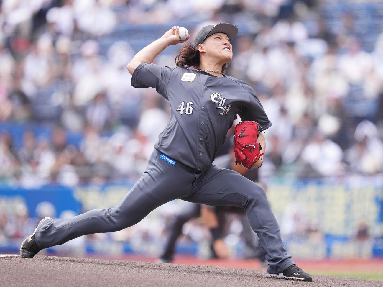 ロッテ岩下大輝（2024年5月26日撮影）