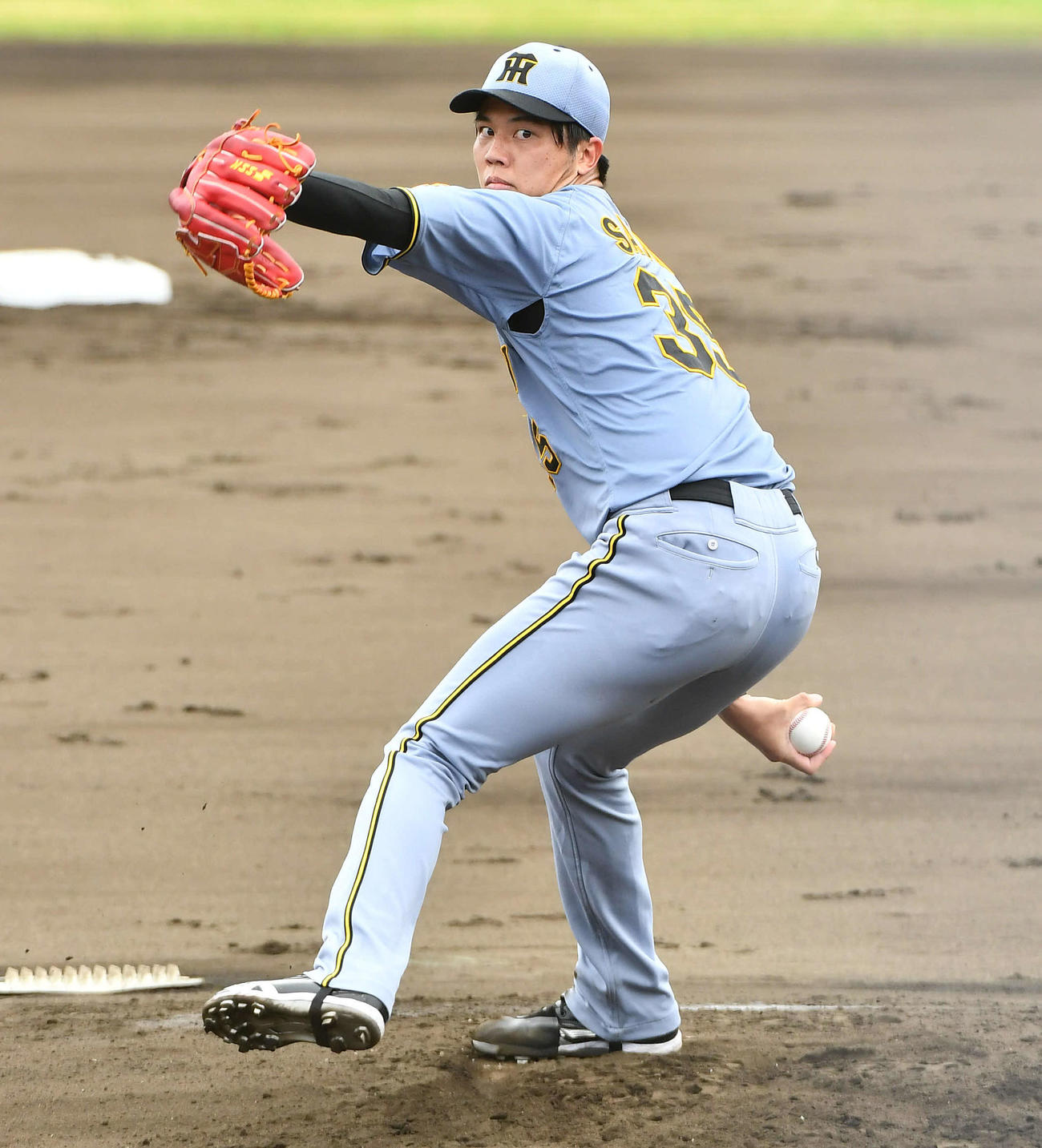 西武対阪神　阪神先発の才木（撮影・岩下翔太）