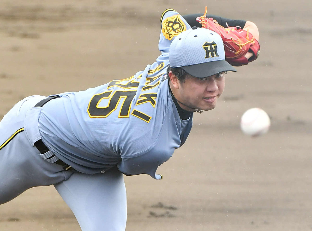 西武対阪神　阪神先発の才木（撮影・岩下翔太）