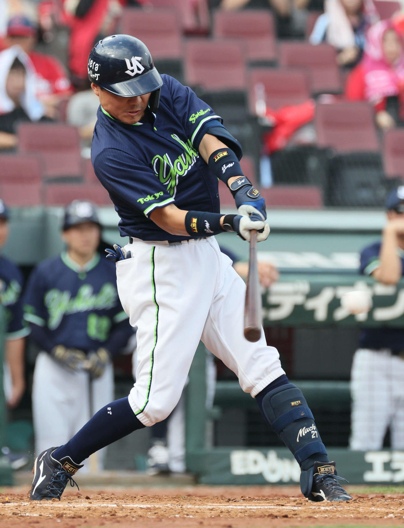 ヤクルト中村悠平（2025年10月4日撮影）