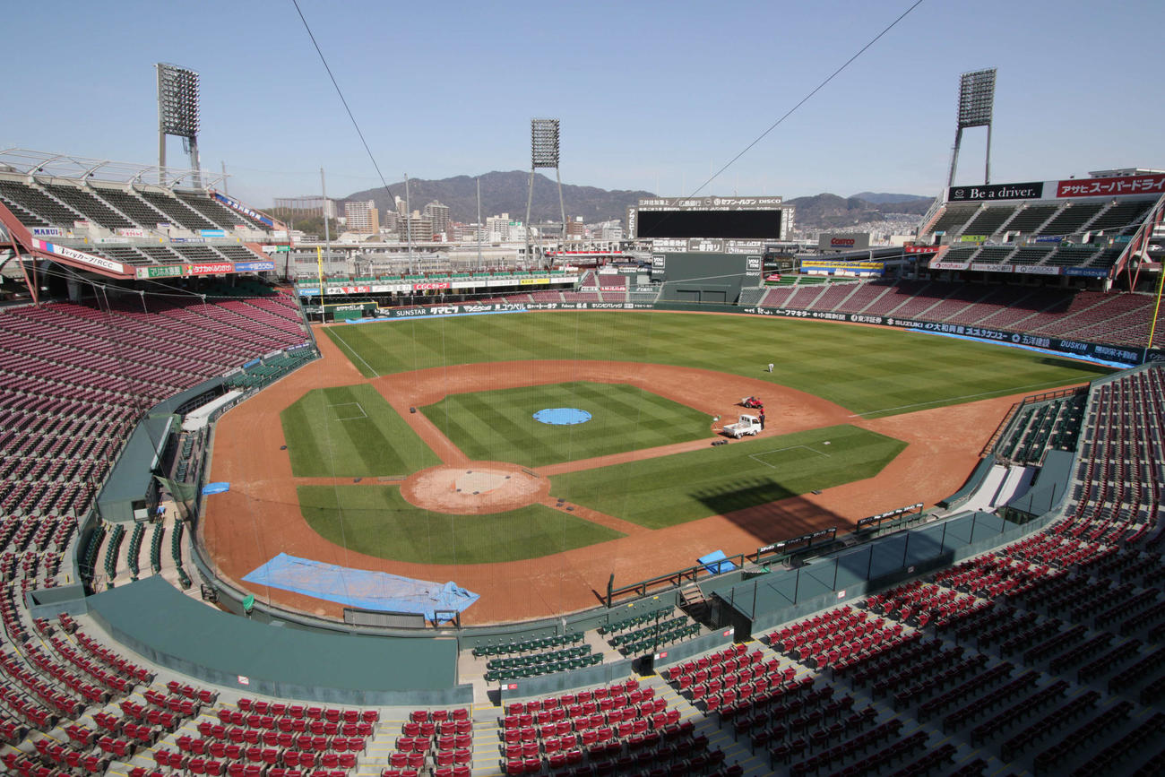 トライアウトが開催されるマツダスタジアム（2020年撮影）