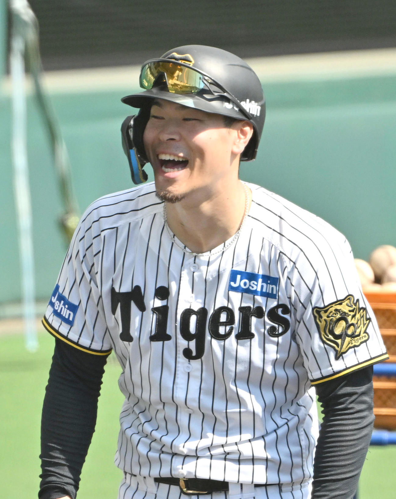 阪神・佐藤輝明（2025年10月7日撮影）