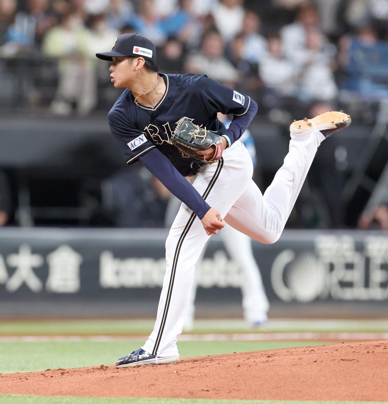 日本ハム対オリックス　オリックス先発の山下（撮影・黒川智章）