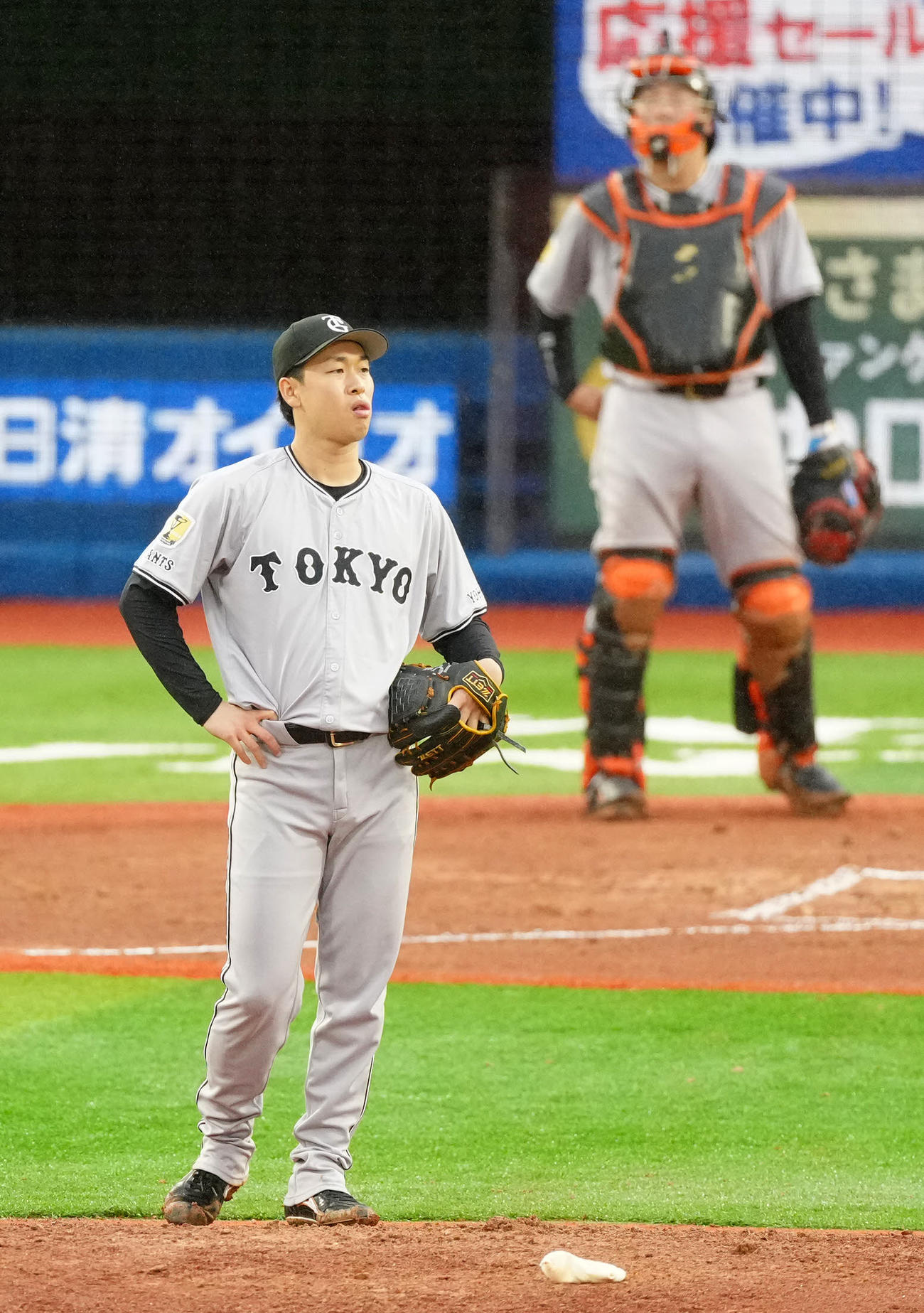 DeNA対巨人　6回裏DeNA1死、筒香にソロ本塁打を浴びた山崎（撮影・江口和貴）