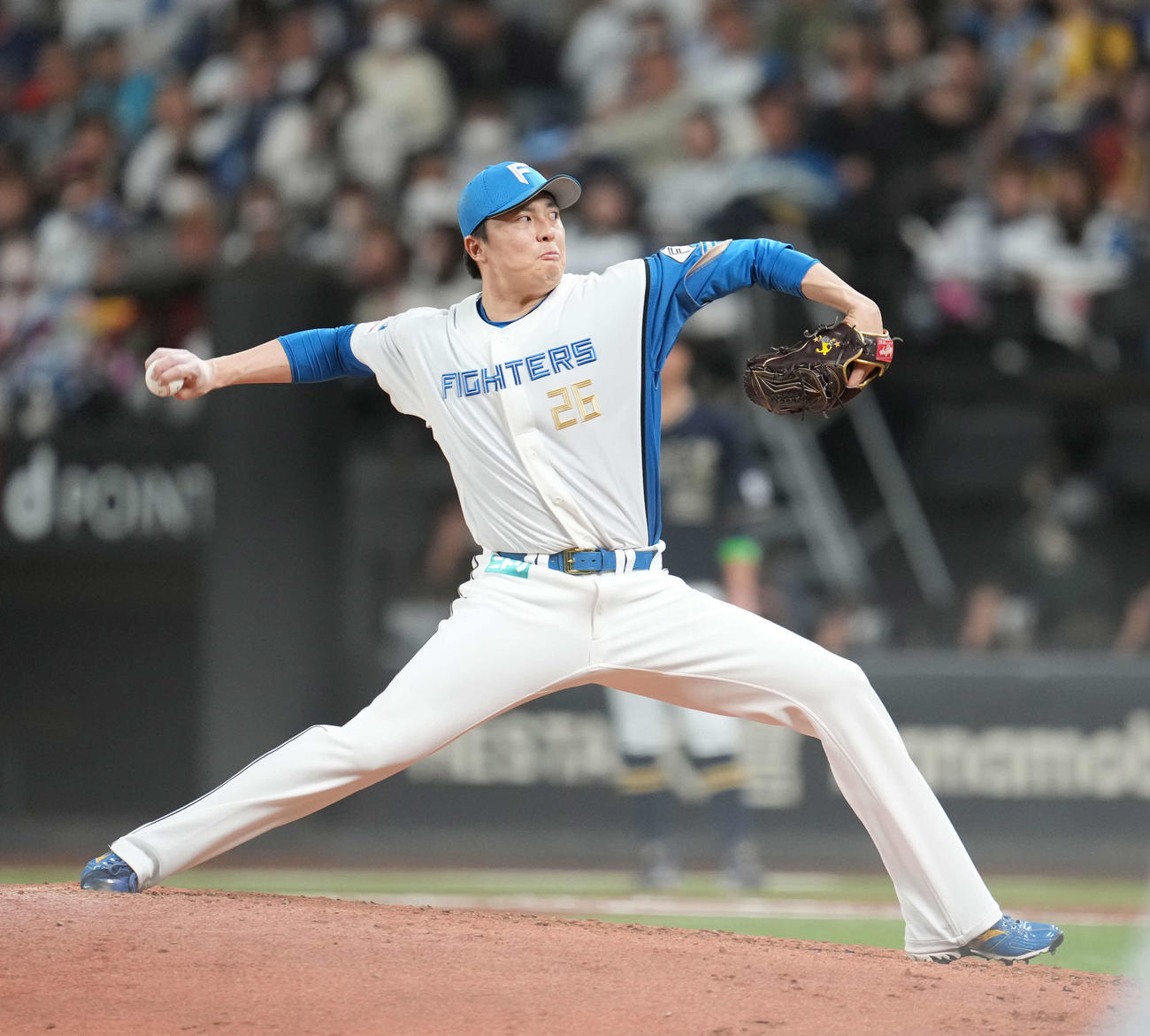 日本ハム対オリックス　力投する日本ハム田中（撮影・井上学）
