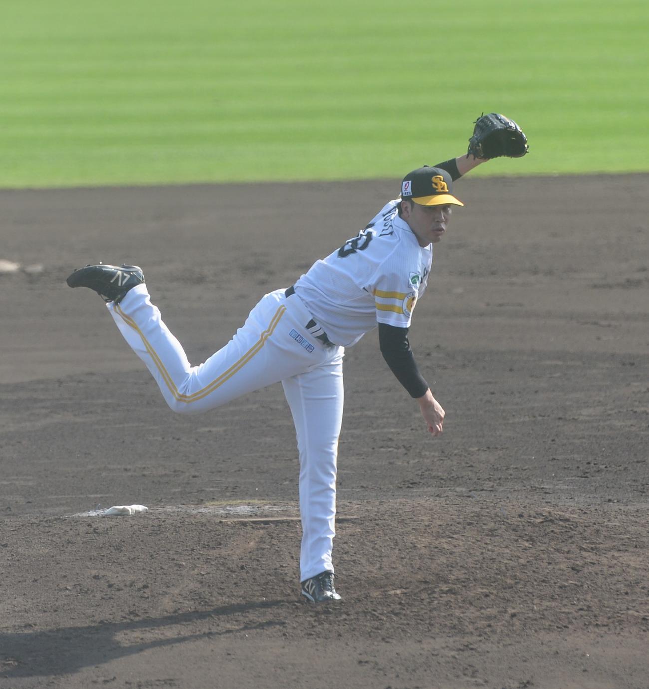 ソフトバンク藤井皓哉（2025年10月9日撮影）