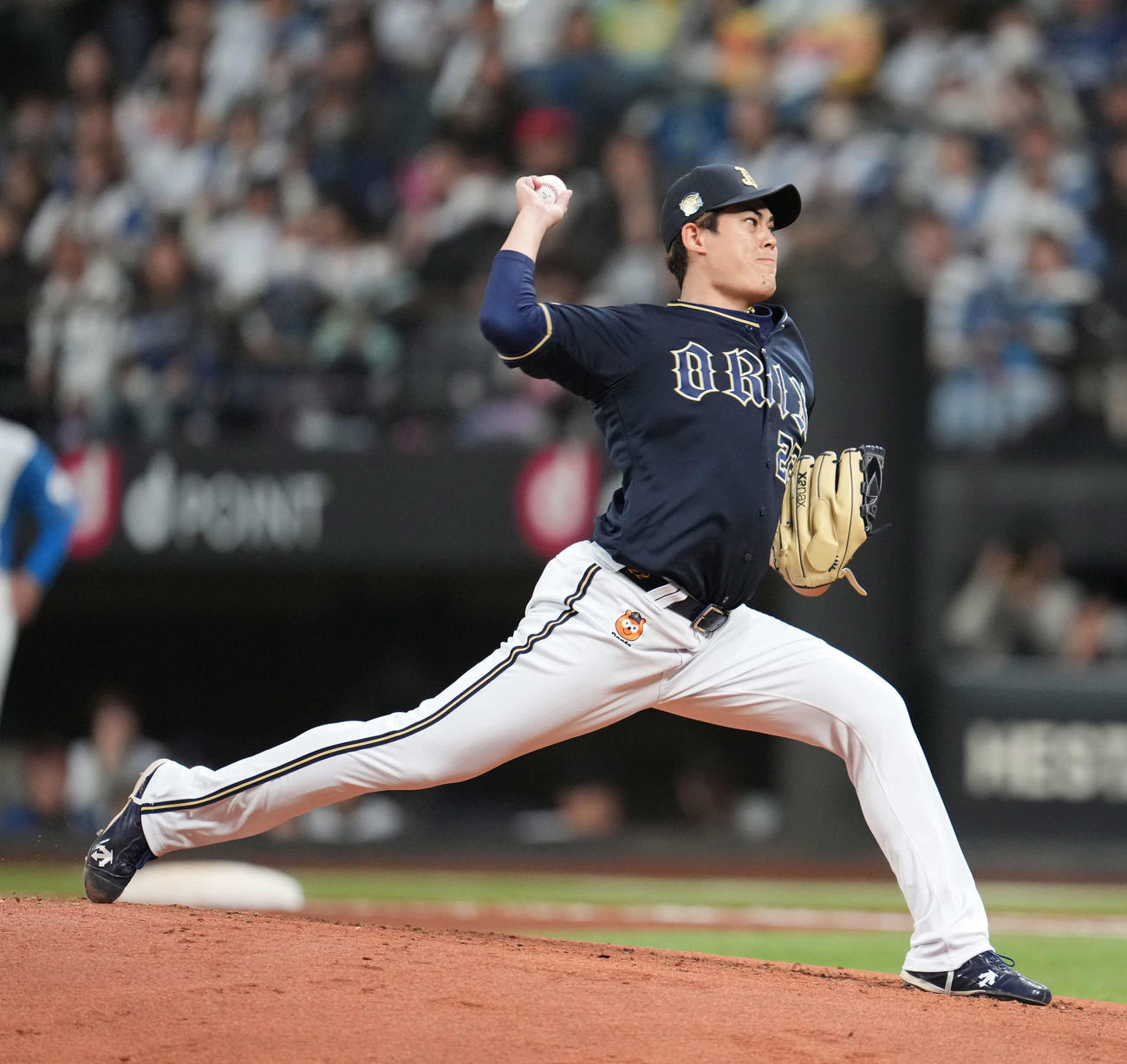 日本ハム対オリックス　力投するオリックス九里（撮影・井上学）