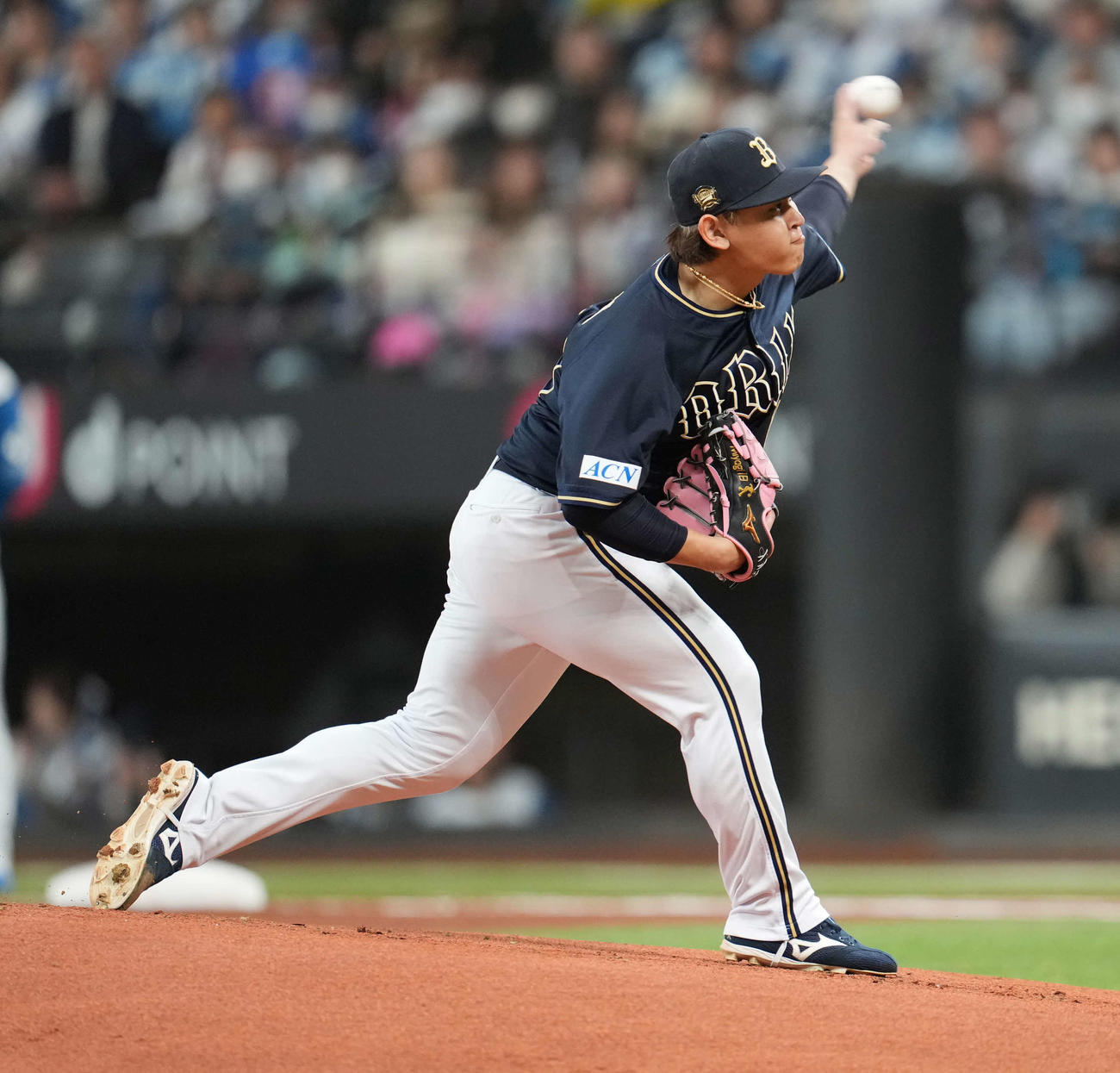日本ハム対オリックス　オリックス先発の宮城（撮影・井上学）