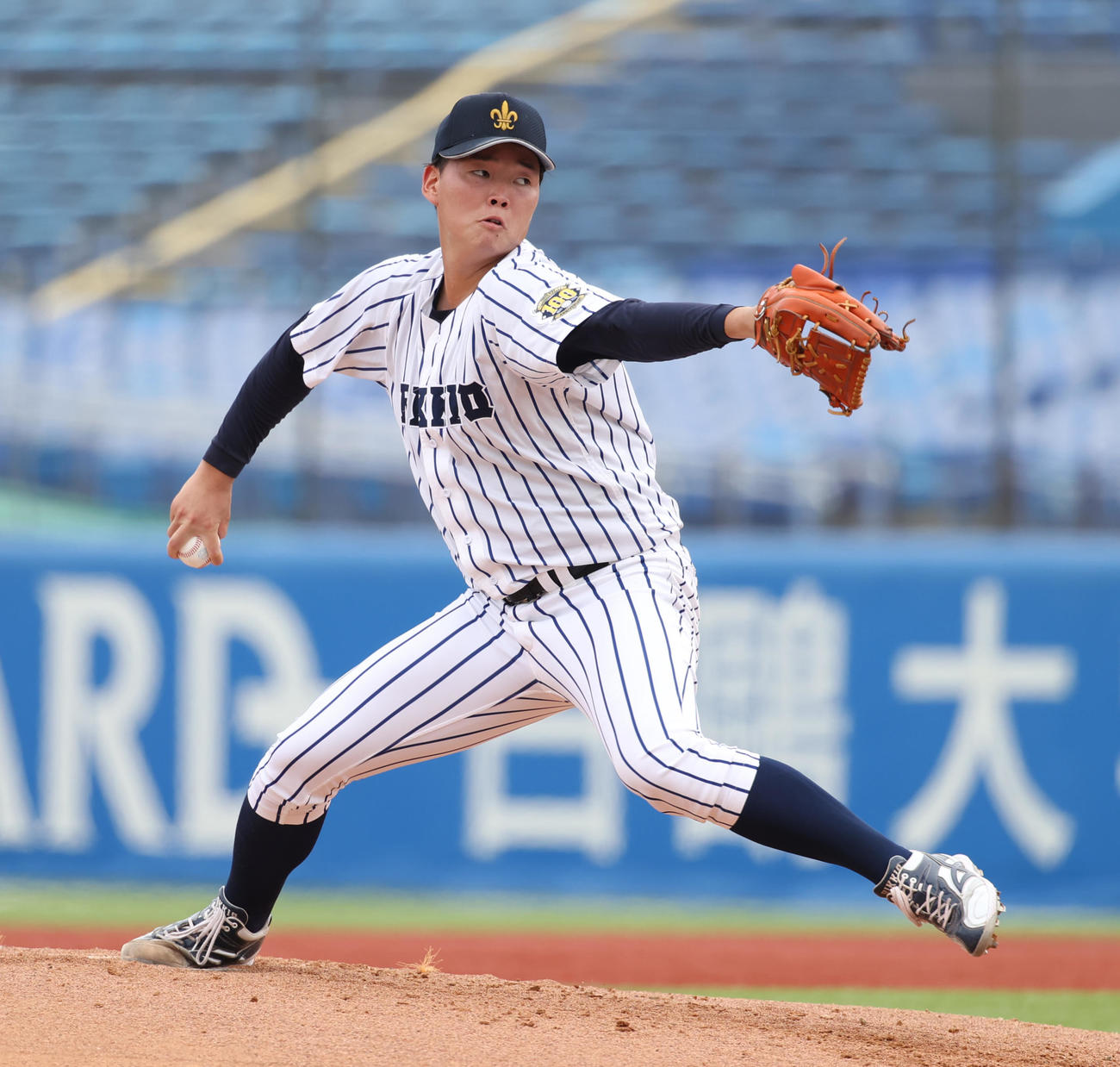 東大対立大　先発した立大・小畠（撮影・柴田隆二）