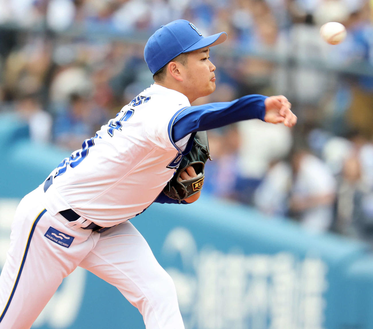 DeNA対巨人　2回表巨人の攻撃で登板した石田裕（撮影・浅見桂子）