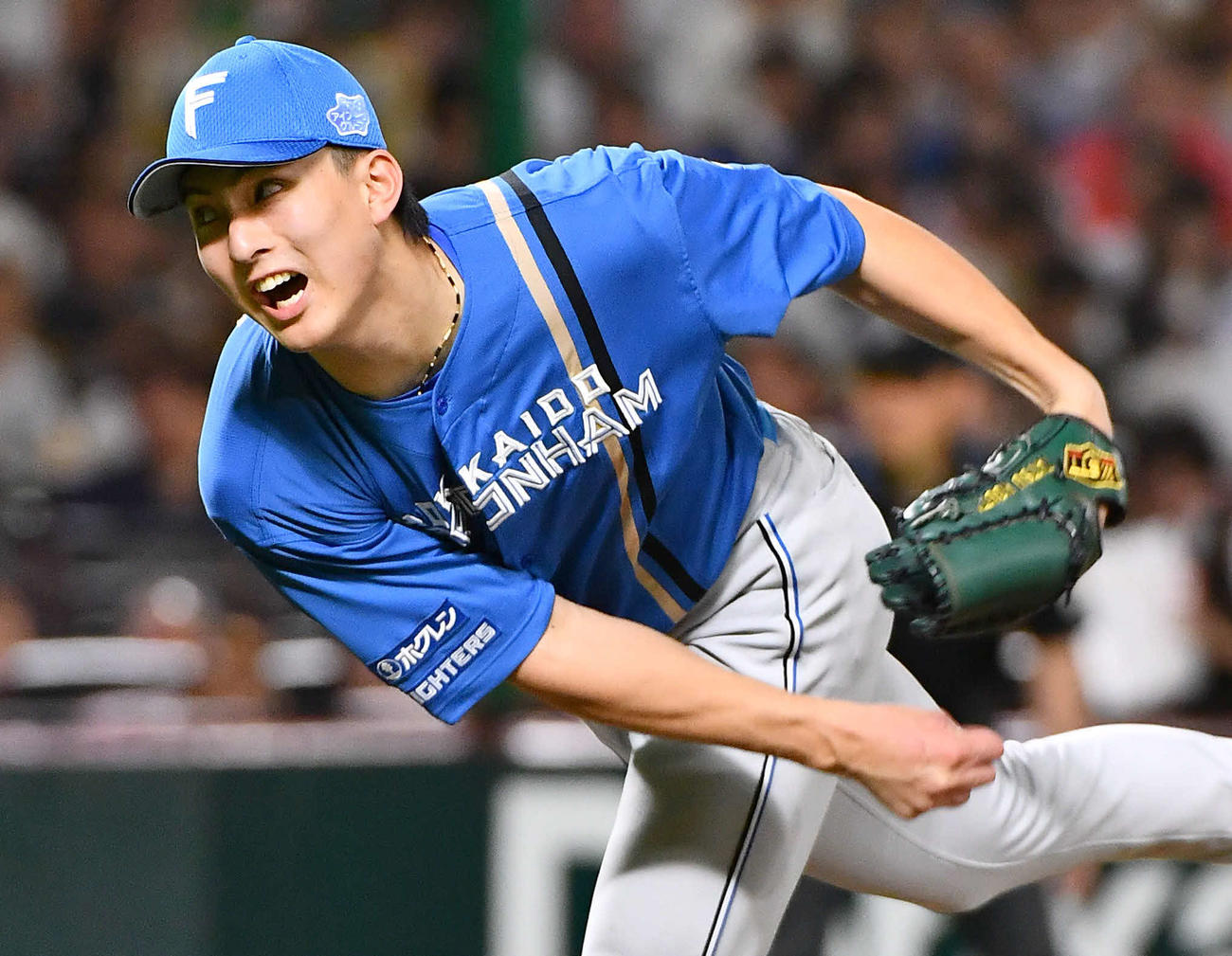 ソフトバンク対日本ハム　日本ハム先発の達（撮影・岩下翔太）