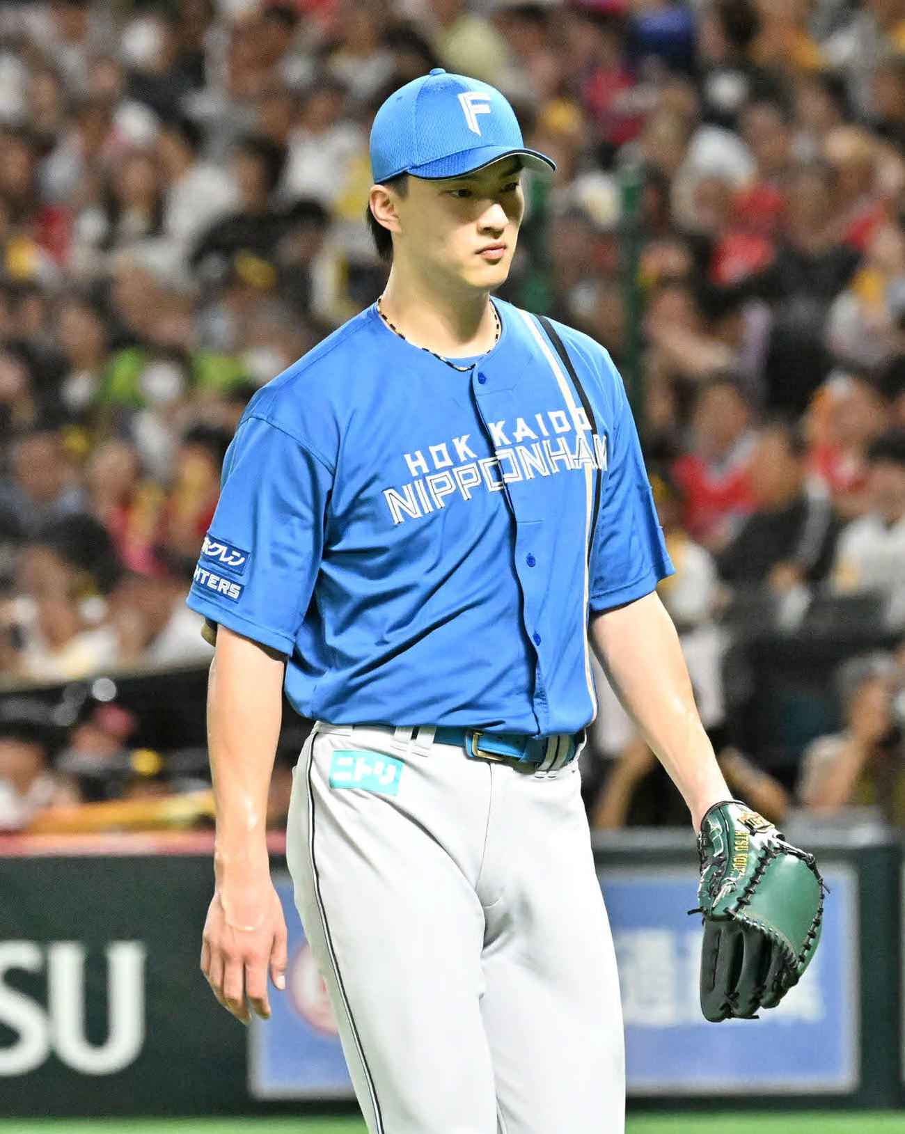 ソフトバンク対日本ハム　4回まで無失点の好投を見せる達（撮影・林敢治）