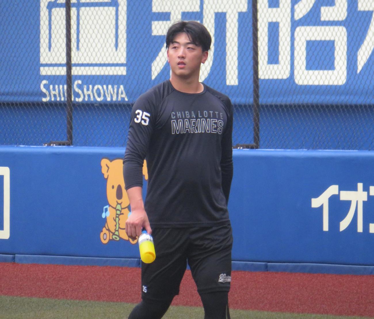 秋季練習に合流した田中晴（撮影・星夏穂）