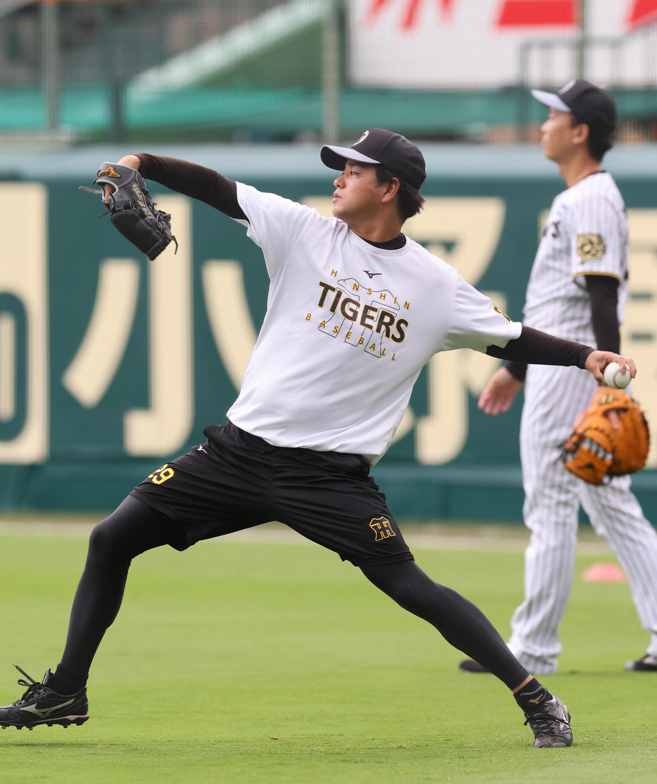 阪神対DeNA　キャッチボールをする高橋（撮影・上田博志）