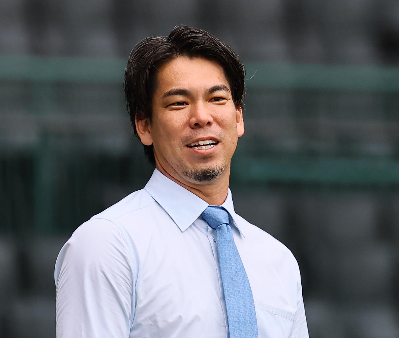 阪神対DeNA　阪神甲子園球場を訪れた前田健太（撮影・藤尾明華）